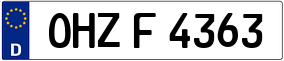 Trailer License Plate